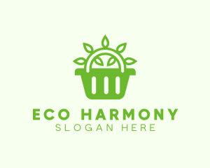 Organic Eco Basket logo design