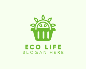 Organic Eco Basket logo design