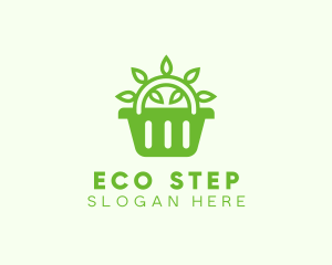 Organic Eco Basket logo design