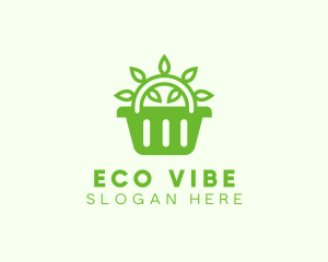 Organic Eco Basket logo design