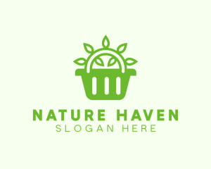 Organic Eco Basket logo design