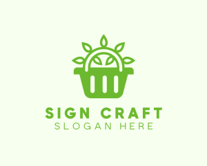 Organic Eco Basket logo design