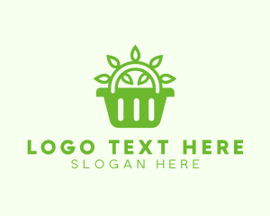 Retailer - Organic Shop Basket logo design