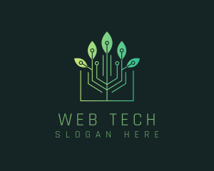 Technology Plant Circuit logo design