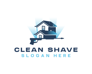 Pressure Washer Housekeeping Clean logo design