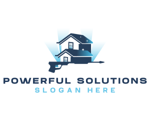 Pressure Washer Housekeeping Clean logo design