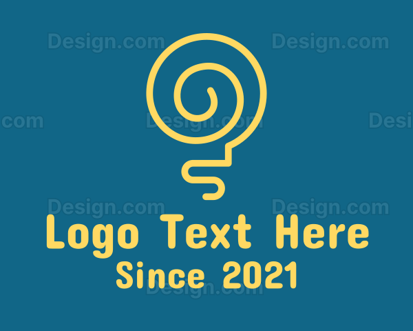 Yellow Lightbulb Idea Logo