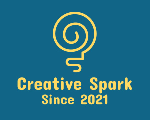 Yellow Lightbulb Idea  logo
