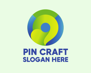 Digital Location Pin  logo design