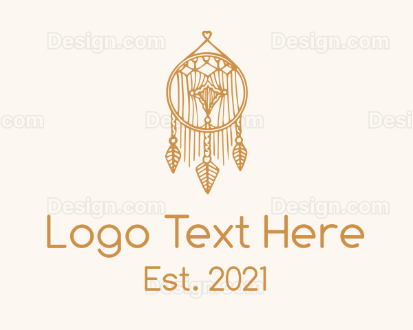 Gold Feather Dreamcatcher Logo