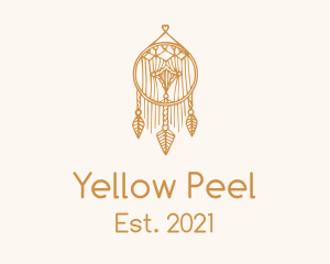 Gold Feather Dreamcatcher logo design