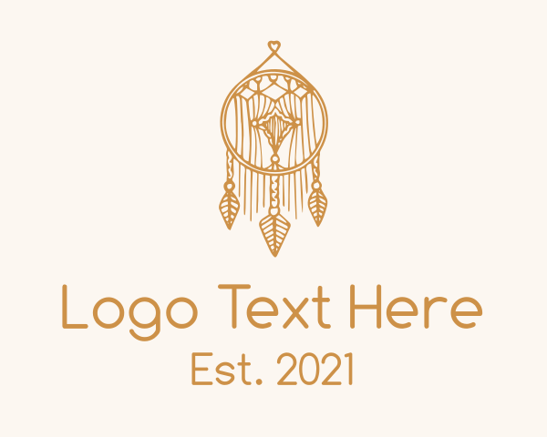 Gold Feather Dreamcatcher logo