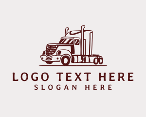 Red Flatbed Trucking logo