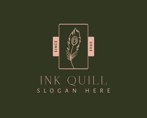 Feather Quill Writer logo design