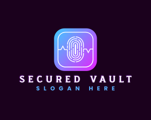 Fingerprint Biometric Scanner logo design