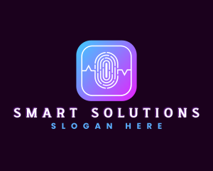 Fingerprint Biometric Scanner logo design