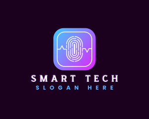 Fingerprint Biometric Scanner logo design