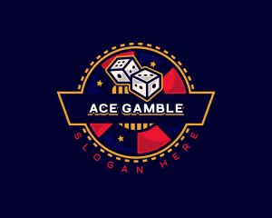 Casino Dice Gambling logo design