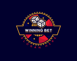 Casino Dice Gambling logo design