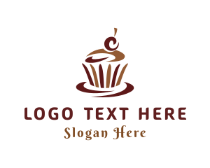 Cream - Sweet Chocolate Cupcake logo design