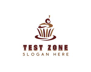 Sweet Chocolate Cupcake Logo