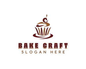 Sweet Chocolate Cupcake logo design