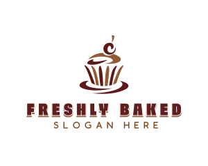 Sweet Chocolate Cupcake logo design