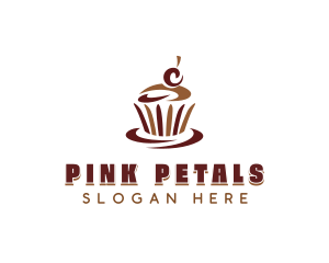 Sweet Chocolate Cupcake logo design