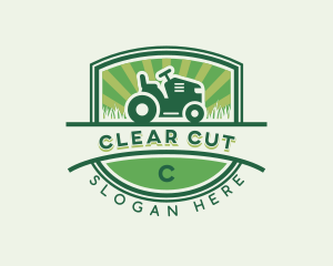 Gardening Lawn Tractor  logo design