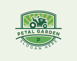 Gardening Lawn Tractor  logo design