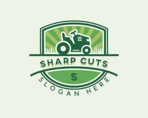 Gardening Lawn Tractor  logo design