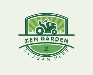 Gardening Lawn Tractor  logo design