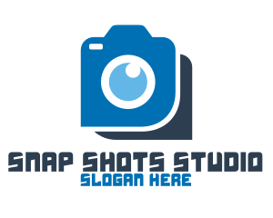 Blue Photography Camera Logo