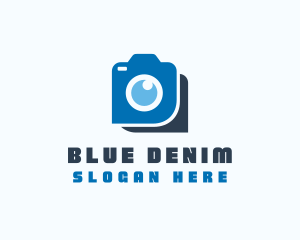 Blue Photography Camera logo design