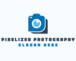 Blue Photography Camera logo design