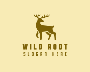 Wild Antler Deer logo design