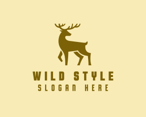 Wild Antler Deer logo design