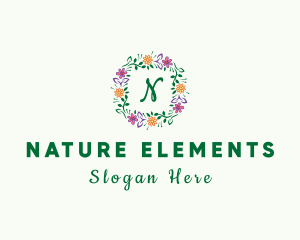 Nature Spring Flower logo design