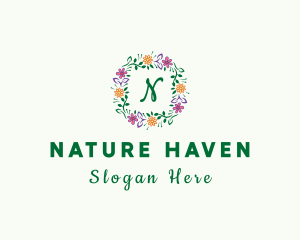 Nature Spring Flower logo design