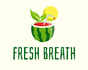 Summer Watermelon Juice  logo design