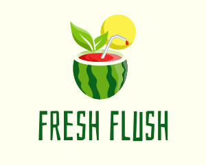 Summer Watermelon Juice  logo design