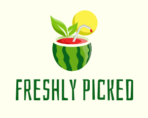 Summer Watermelon Juice  logo design