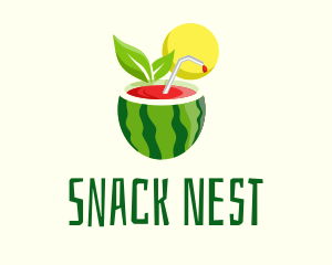 Summer Watermelon Juice  logo design