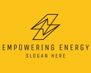 Minimalist Lightning Bolt logo design