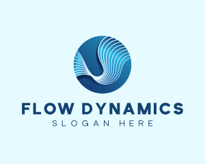 Wave Flow Sphere logo design