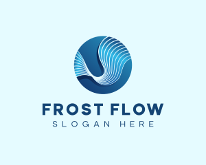 Wave Flow Sphere logo design