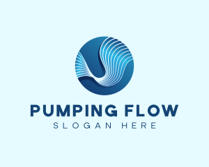 Wave Flow Sphere logo design