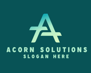 Gradient Letter A logo design