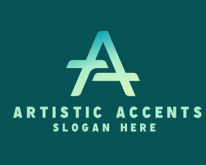 Gradient Letter A logo design