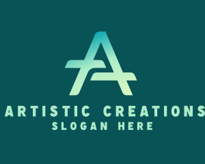 Gradient Letter A logo design